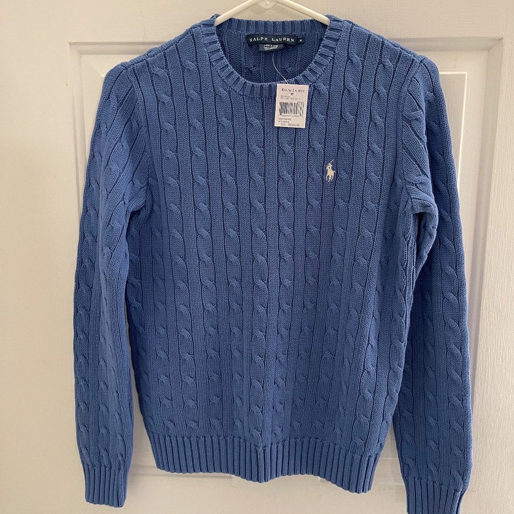 Ralph Lauren Cable Knit Sweater Women's M ~ NWT - Picture 2 of 10